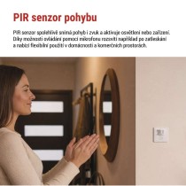 PIR senzor (pohybové čidlo) IP20 1200W, bílé