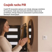Czujnik ruchu PIR IP20 1200W, biały