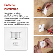 Bewegungsmelder (PIR-Sensor) IP20 1200W, weiss