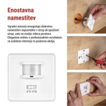 Senzor gibanja IP20 1200W, bel