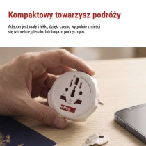 Adapter podróżny do Europy Centralnej biały