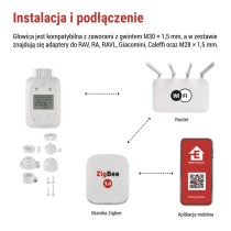 GoSmart Cyfrowa głowica termostatyczna P5631S ZigBee 3.0