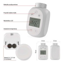 GoSmart Cyfrowa głowica termostatyczna P5631S ZigBee 3.0