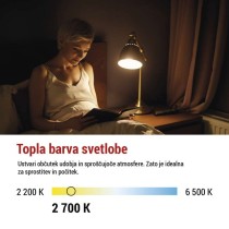 LED žarnica Filament A60 A CLASS/ E27 / 5 W (75 W) / 1 060 lm / toplo bela