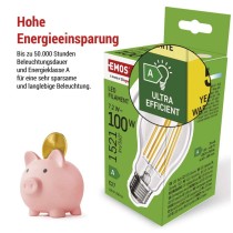 LED Lampe Filament A60 A CLASS / E27 / 7,2 W (100 W) / 1521 lm / Warmweiß