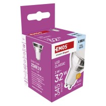 LED žárovka Classic MR16 stříbrná/ GU10 / 3 W (32 W) / 345 lm / studená bílá