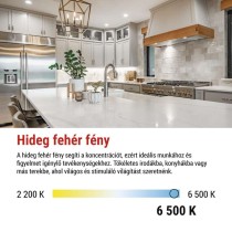 LED izzó Classic MR16 fehér/ GU10 / 5,8 W (75 W) / 565 lm / Hideg fehér