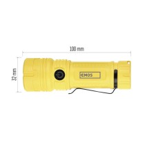 Újratölthető LED-es zseblámpa, 200 lm, 12 db, display box