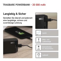 Powerbank EMOS Alpha2 20, 20 000 mAh, 10 W, schwarz