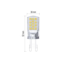 LED žárovka Classic JC / G9 / 4,2 W (40 W) / 470 lm / teplá bílá / stmívatelná