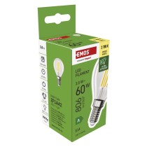 LED lemputė Filament Mini Globe A CLASS / E14 / 3,8 W (60 W) / 806 lm / šilta balta