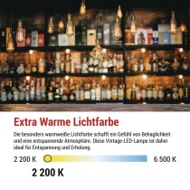 LED Lampe Vintage A60 / E27 / 4,5 W (40 W) / 420 lm / Warmweiß