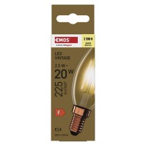 LED lemputė Vintage Candle / E14 / 2,5 W (20 W) / 225 lm / Šilta balta