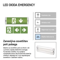 Zasilno LED svetilo NESSI, 3W, 3h, IP65