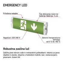 Zasilno LED svetilo NESSI, 3W, 3h, IP65