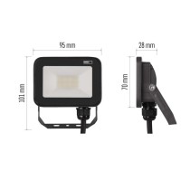 LED reflektor INOVO 10 W, šedý, neutrální bílá