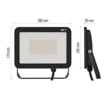 LED reflektor INOVO 50 W, šedý, neutrální bílá