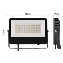 LED reflektor AVENO 48W, černý, neutrální bílá