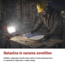 LED reflektor ELION 30W, rdeča-črn, IP65, 4800 lm, nevtralna bela