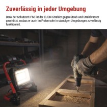 LED reflektor ELION 50W, rot-schwarz, IP65, 8000 lm, neutralweiß