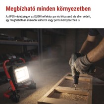 LED reflektor ELION 50W, red-fekete, IP65, 8000 lm, természetes fehér