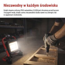 Naświetlacz LED ELION 50W, czerwony-czarny, IP65, 8000 lm, neutralna biel