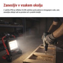 LED reflektor ELION 50W, rdeča-črn, IP65, 8000 lm, nevtralna bela