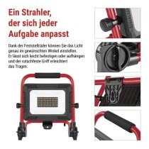 LED reflektor ELION 50W, rot-schwarz, IP65, 8000 lm, neutralweiß