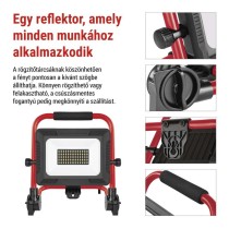 LED reflektor ELION 50W, red-fekete, IP65, 8000 lm, természetes fehér