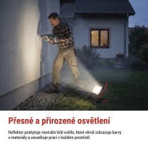 LED reflektor ELION 50W, červeno-černý, IP65, 8000 lm, neutrální bílá
