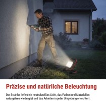 LED reflektor ELION 50W, rot-schwarz, IP65, 8000 lm, neutralweiß