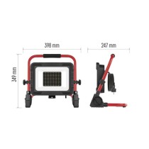 LED reflektor ELION 100W, červeno-černý, IP65, 16 000 lm, neutrální bílá