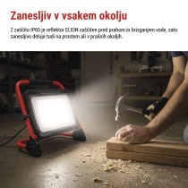 LED reflektor ELION 100W, rdeča-črn, IP65, 16 000 lm, nevtralna bela