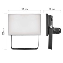 LED reflektor TAMBO, 10 W, 1000 lm, IP65, černý
