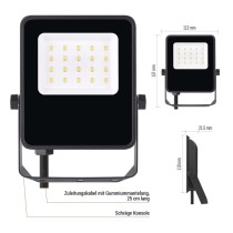 LED-Strahler VISIO schwarz, 10W neutralweiß