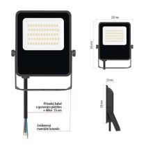 LED reflektor VISIO, 30 W, černý, neutrální bílá