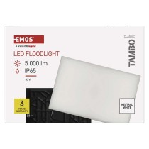 LED-es reflektor TAMBO, 50 W, 5000 lm, IP65, fekete