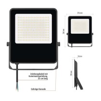 LED-Strahler VISIO schwarz, 100 W neutralweiß
