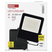 LED reflektor VISIO, 100 W, černý, neutrální bílá