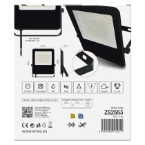 LED reflektor VISIO, 100 W, černý, neutrální bílá