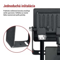 LED reflektor TAMBO EVO so senzorom pohybu, 10 W, 1000 lm, IP65, čierny