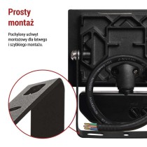 Naświetlacz LED TAMBO z czujnikiem PIR, 10 W, 1000 lm, czarny