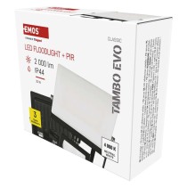 LED reflektor TAMBO EVO  se senzorem pohybu, 20 W, 2000 lm, IP65, černý