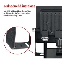 LED reflektor TAMBO EVO  se senzorem pohybu, 20 W, 2000 lm, IP65, černý