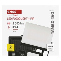 LED reflektor TAMBO EVO  se senzorem pohybu, 20 W, 2000 lm, IP65, černý