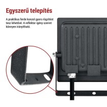 LED-es reflektor TAMBO EVO, 30 W, 3000 lm, IP65, fekete