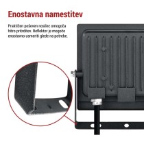 LED reflektor TAMBO EVO, 30 W, 3000 lm, IP65, črna