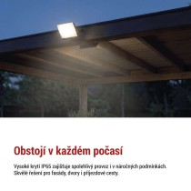 LED reflektor TAMBO EVO, 30 W, 3000 lm, IP65, černý