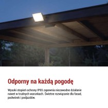 Naświetlacz LED TAMBO EVO, 30 W, 3000 lm, IP65, czarny
