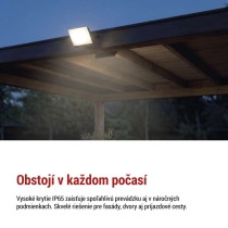 LED reflektor TAMBO EVO, 30 W, 3000 lm, IP65, čierny